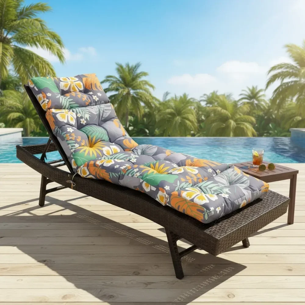 

Outdoor Chaise Lounge Chair Cushions Thickened, Durable, And WeatherResistant Replacement Cushions With Secure Ties For Poolsid