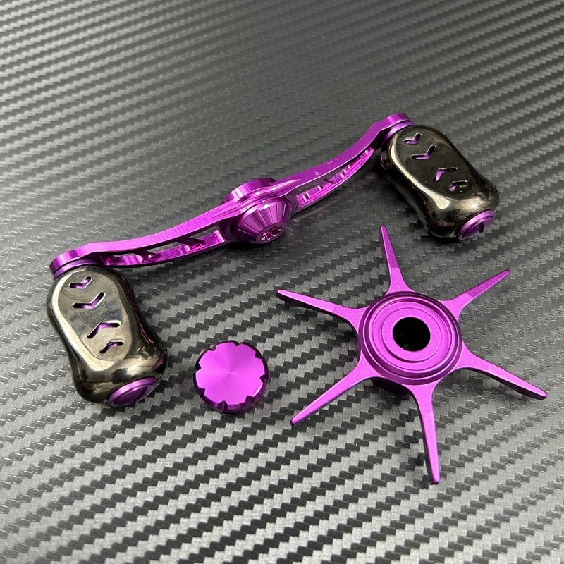 Water Droplet Wheel Metal Reel Handle Assembly, Upgraded Fishing Reel with Star Shaped Drag and Adjustment Knob, Rocker Arm Set