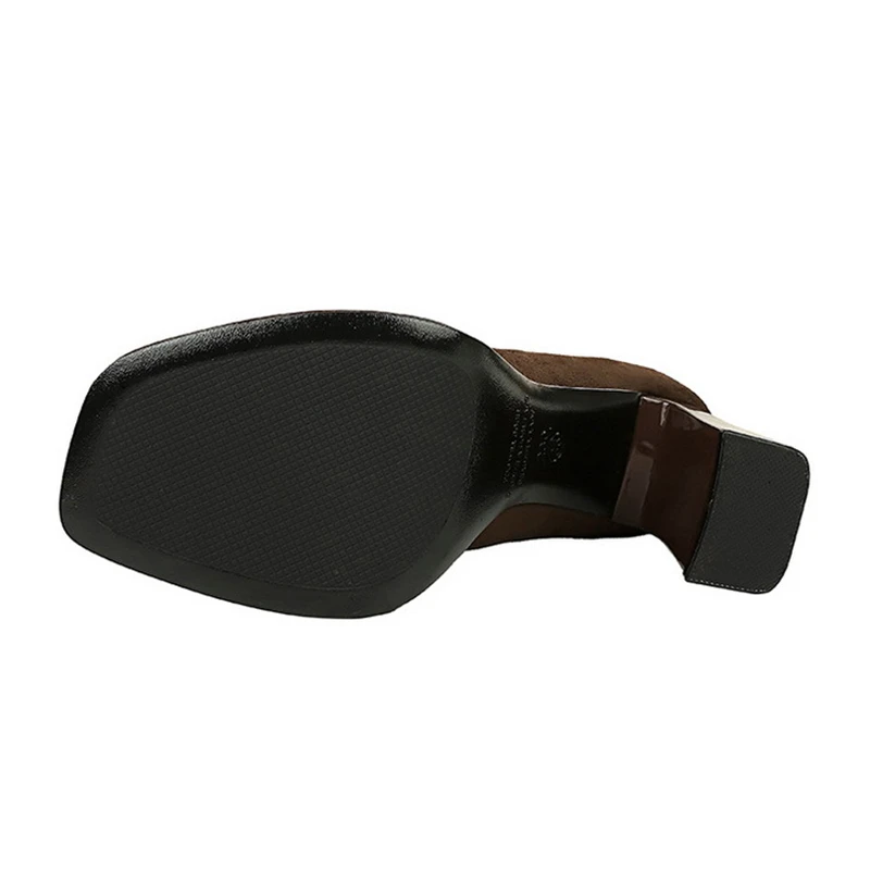 BIGTREE منصة مضخات حذاء نسائي بكعب عالٍ رئيس مربع مثير حفلة أنيقة امرأة كعب أحذية الحفلات Zapatos De Mujer