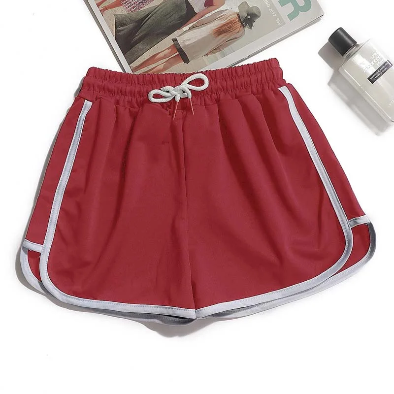 

2026 new women's basic style sports shorts, fashionable pure color breathable soft sports casual shorts