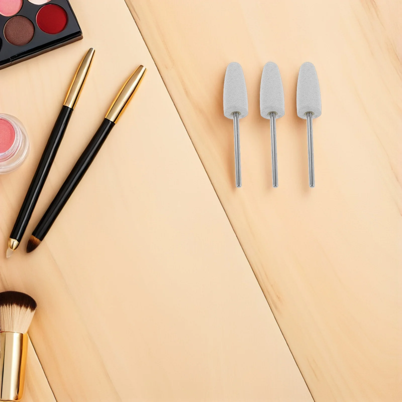 10個入りシリコンネイルドリルビット、ゴム製研磨ツール、ネイルシェーピング、バフ研磨、キューティクル除去、サロンおよび家庭用、ロシア語