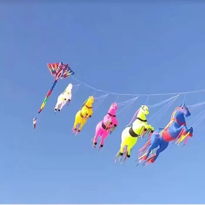 طائرة ورقية جديدة 40D مظلة نايلون قماش 5 أمتار طائرة ورقية بيغاسوس لا يمكن أن تتدفق بمفردك، قلادة