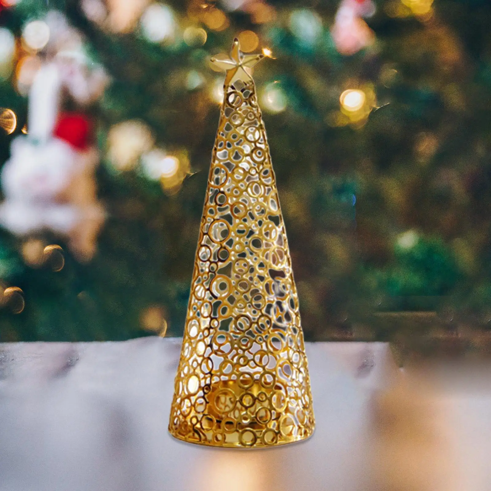 الحديد عيد الميلاد Tealight شمعة حامل الجدول الديكور لسطح المكتب المنزل