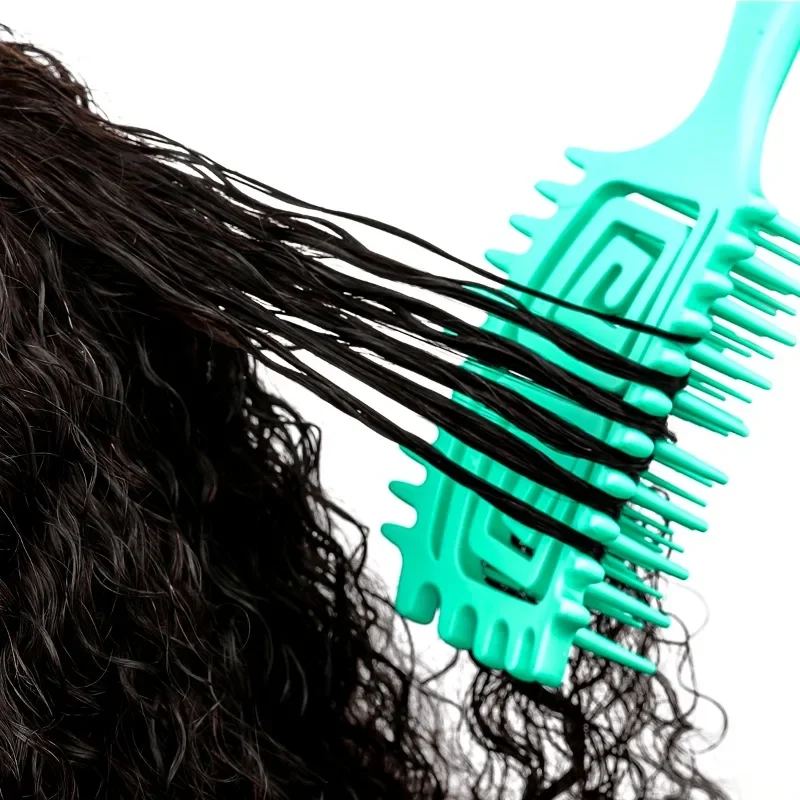 WANME New 3 in 1 Hairdressing Sea King pointed tail curling comb curling Massage Brushes comb  curl comb Styling Tool