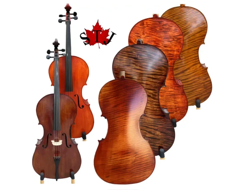 Special Professional Concert song Cello 1/4-4/4, Whole Flames Back.with hard case/Bow