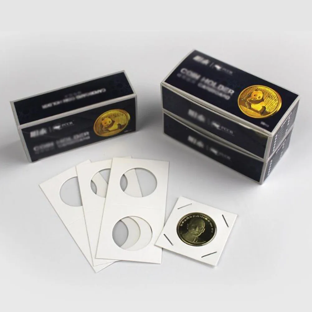 200pcs Coin Holders 25 27.5 31.5 40Mm Transparent Flip Storage Case For Coin Collecting Protective Cover Archival Safe