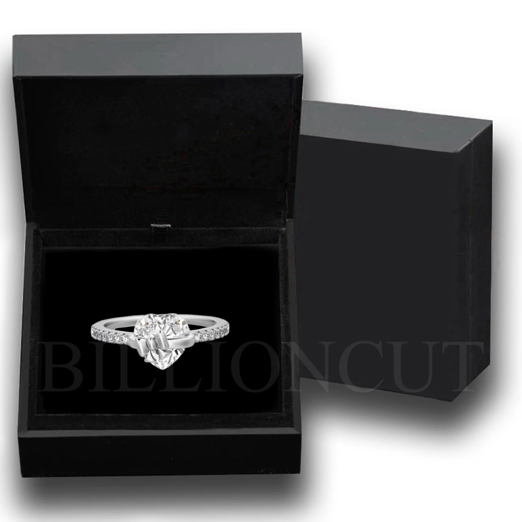 جديد S925 فضة فاخر ساطع خاتم رومانسية خاتم الخطوبة للنساء حساسة القلب القوس تصميم الحلو مجوهرات هدية #3