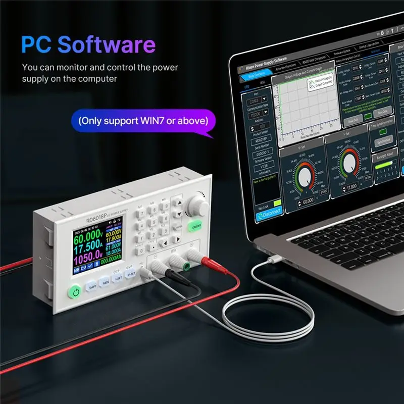 Stock Quantity Laptop Repair Compatible RD6018P-W 5 Digit Display DC Adjustable Steps Down Voltage Regulated Power Supply Buck C