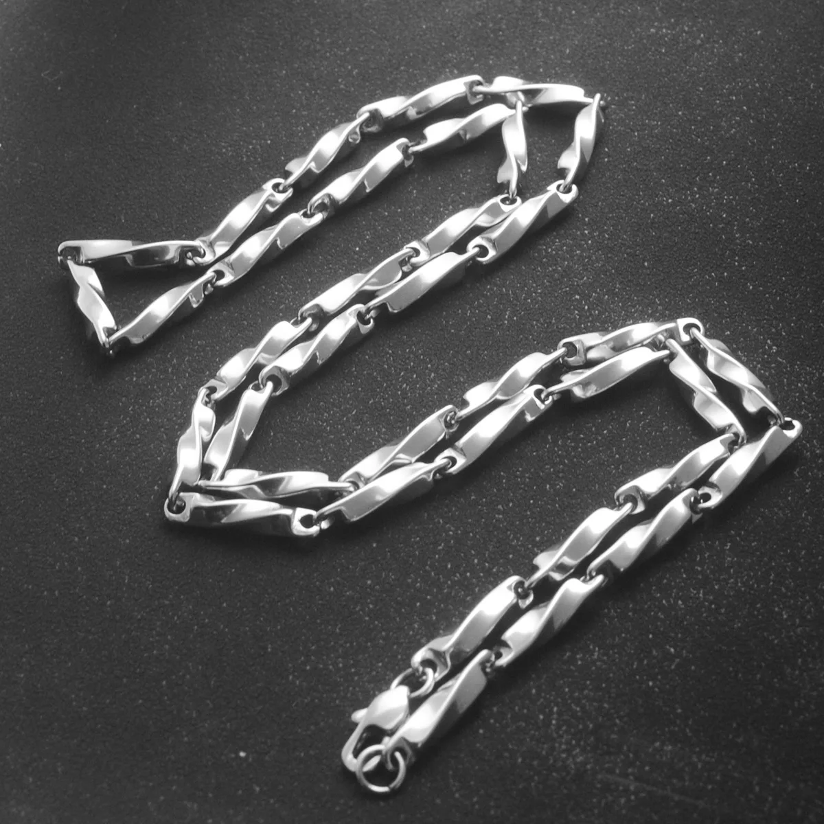 HNSP 3.8MM Mobius Stainless Steel Chain Necklace For Men Neck Fashion Jewelry Accessories 50CM-80CM Long Chains