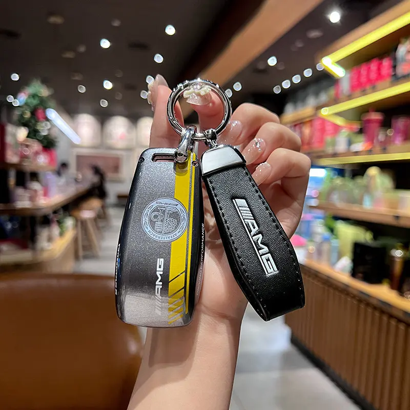 ABS Suitable for Mercedes Benz GLE53AMG keycase AMGA35LC C43 protective case GLB car keychain