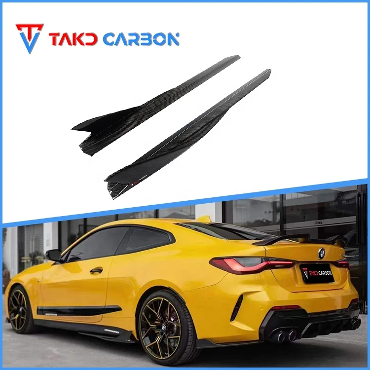 

TAKD Carbon Perfect Fitment Dry Carbon Fiber Side Skirts for bmws 4 Series G22 G23 2021-2023