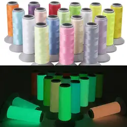 Filo da ricamo luminoso da 500 yarde Glow In The Dark filati per cucire fai da te fatti a mano a punto croce linea di filati materiali per ricamo