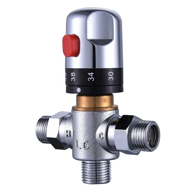 Faucet Factory Brass Thermostatic Temperature Control G1/2 Bath Mixer Valve for Shower Valvula Termostatica Chuveiro