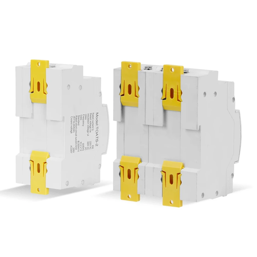 

Din Rail 2P/4P ATS Millisecond Level 220V Dual Power Automatic Transfer Switch Electrical Selector Switches Uninterrupted Power