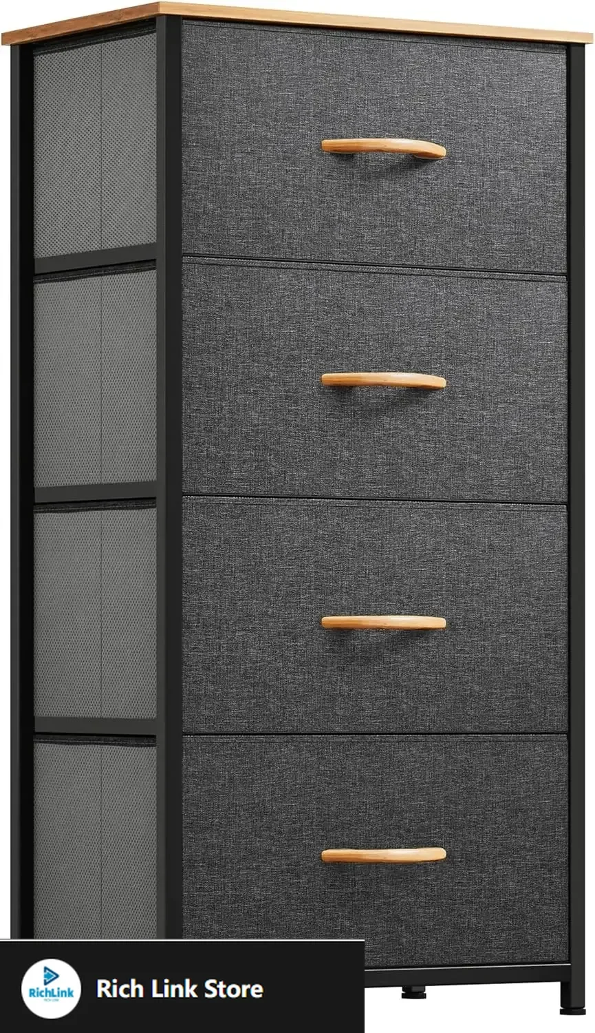 

4 Drawer Dresser - Fabric Cloth Dresser, Dressers & Chests of Drawers for Bedroom, Living Room, Hallway, Closets