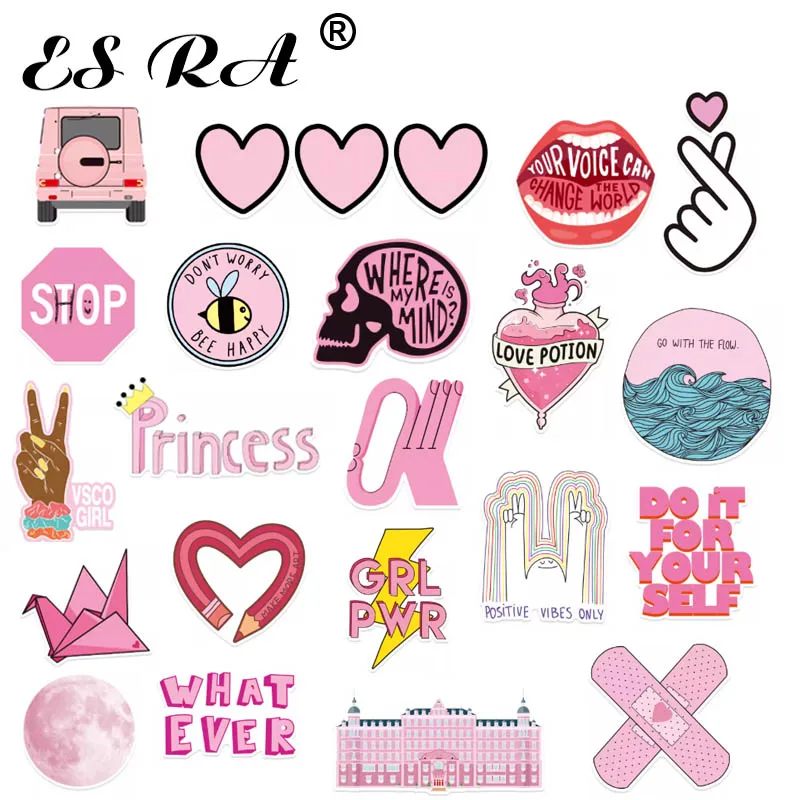 

Pink Cartoon Cute Luggage Stickers Laptop iPad Refrigerator Waterproof Decals High Quality Vinyl Glossy Sticker DIY Decoration