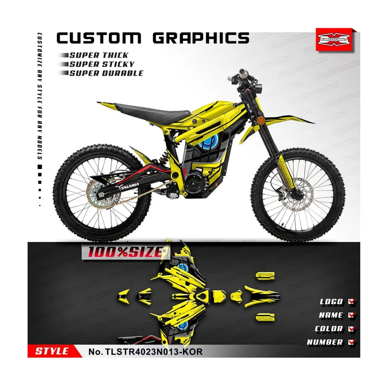 Customization Vinyl Wrap Motocross Stickers Motorcycle Decal Kit for Talaria Sting R MX L1E SX eBike