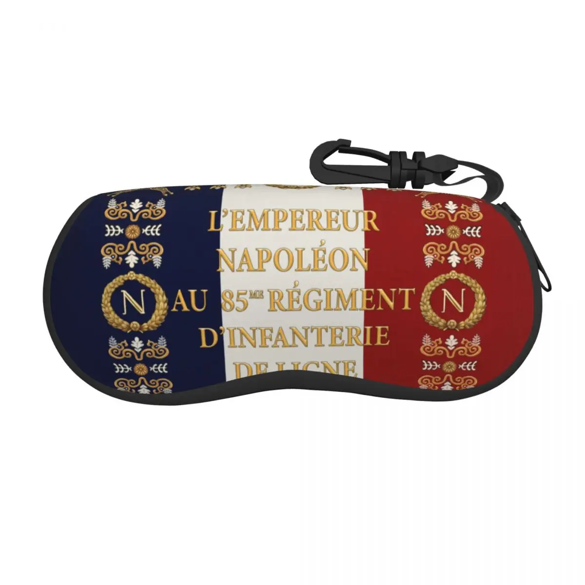 

Napoleonic French 85th Regimental Flag Eyeglass Glasses Case Men Women Soft France Fleur De Lis Sunglasses Protective Bag