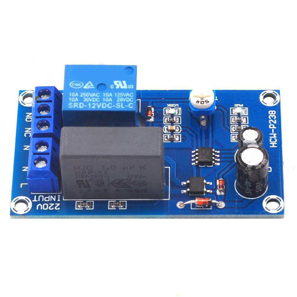 Módulo de relé de 220V, módulo de relé de interruptor ajustable, accesorios de resistencia de caída de entrada y salida para luz de escalera de pasillo