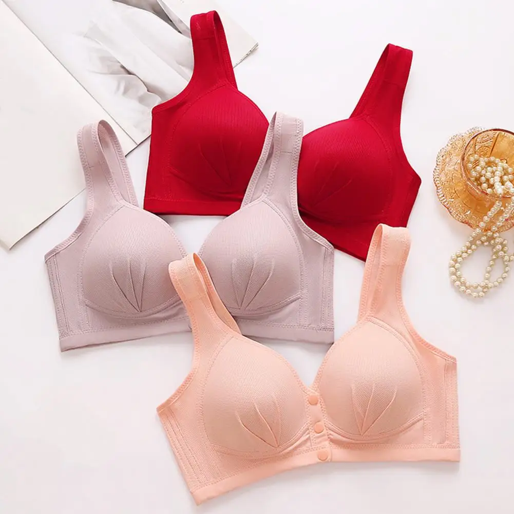 حمالة صدر لاسلكية مريحة غير سلكية للنساء ، إغلاق أمامي ، حمالة صدر بوش اب ، صدرية مقاس كبير ، كوب بي ، ملابس داخلية للأمهات ، نساء في منتصف العمر