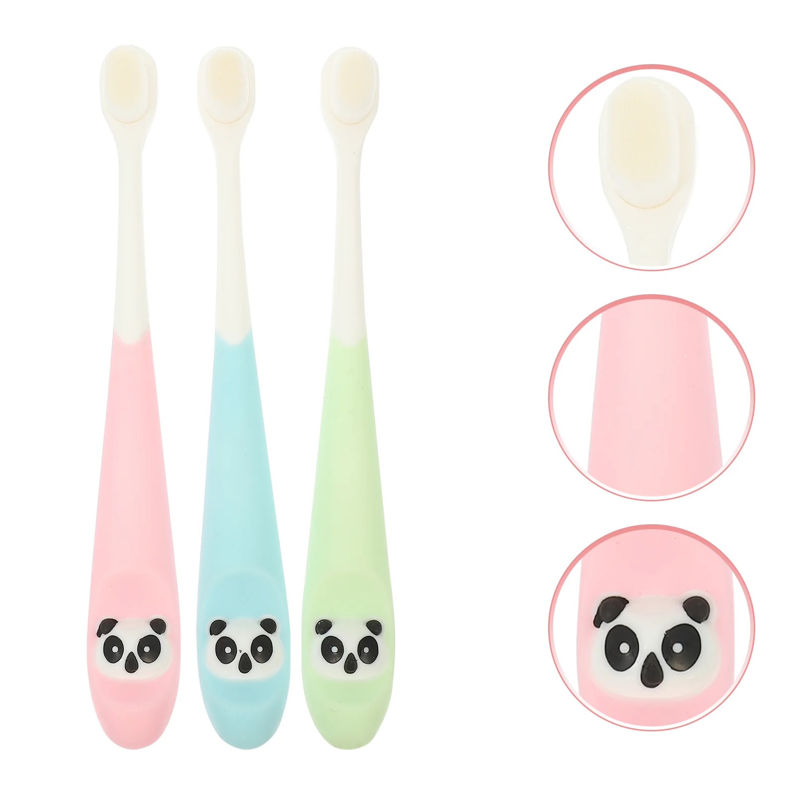 3 Pcs Kids Teeth Brush Children Clean Tools Children's Travel Toothbrush Full Mouth for Household Toddler Toothbrushes