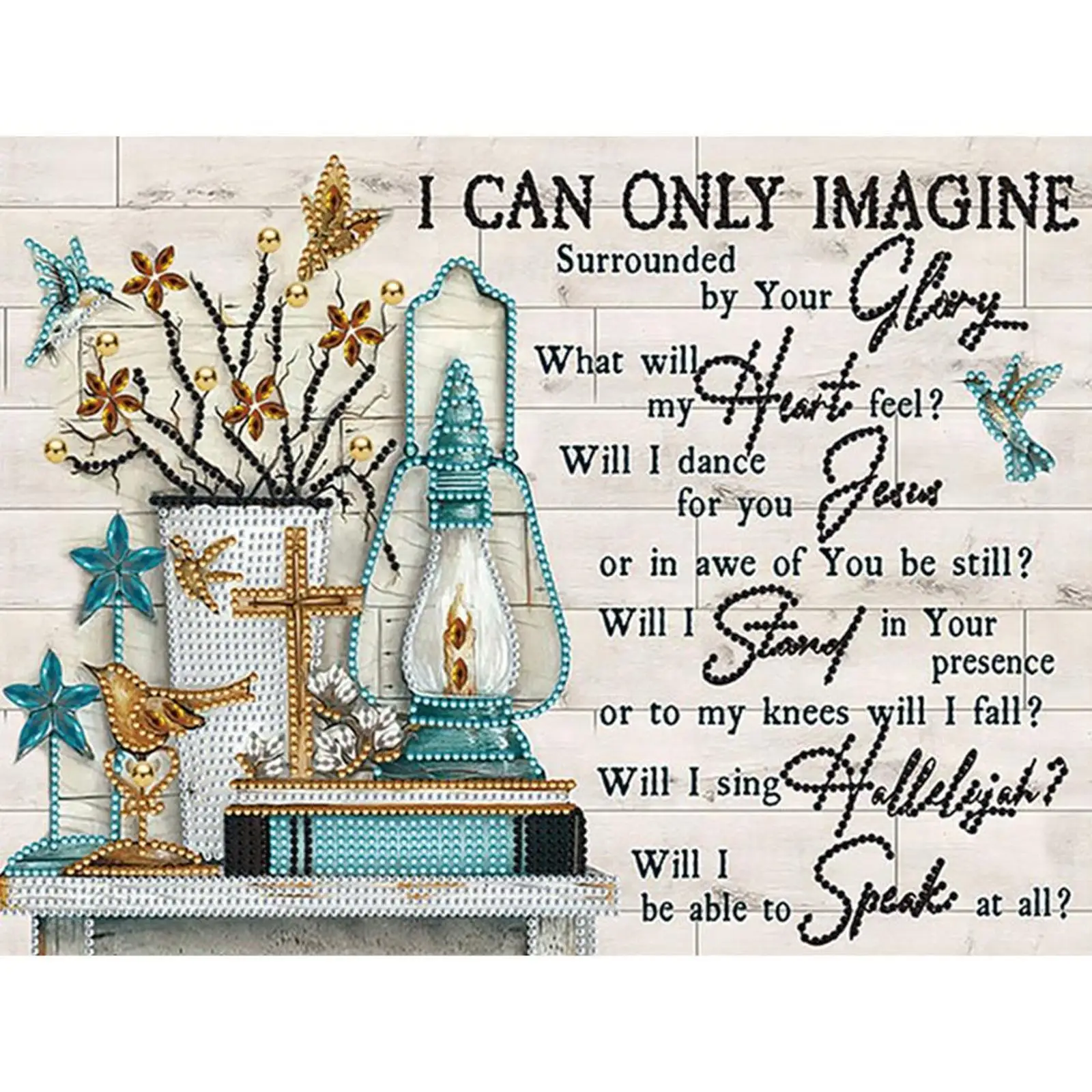 

4pcs 5D DIY Partial Special Shaped Drill Diamond Painting Phrases Kit 40x30cm