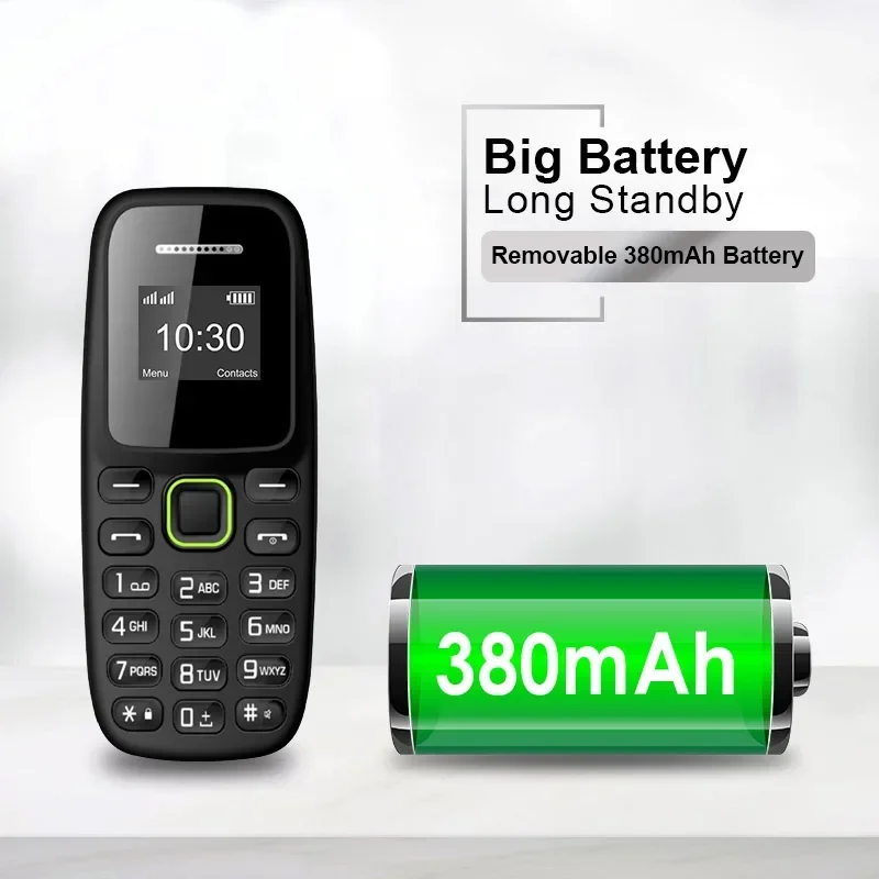 UNIWA BM310 Mini Mobile Phone Dual Sim FM Radio 2G GSM Unlocked Phone MTK6261D 0.66 inch Super Thin GSM Small Phone