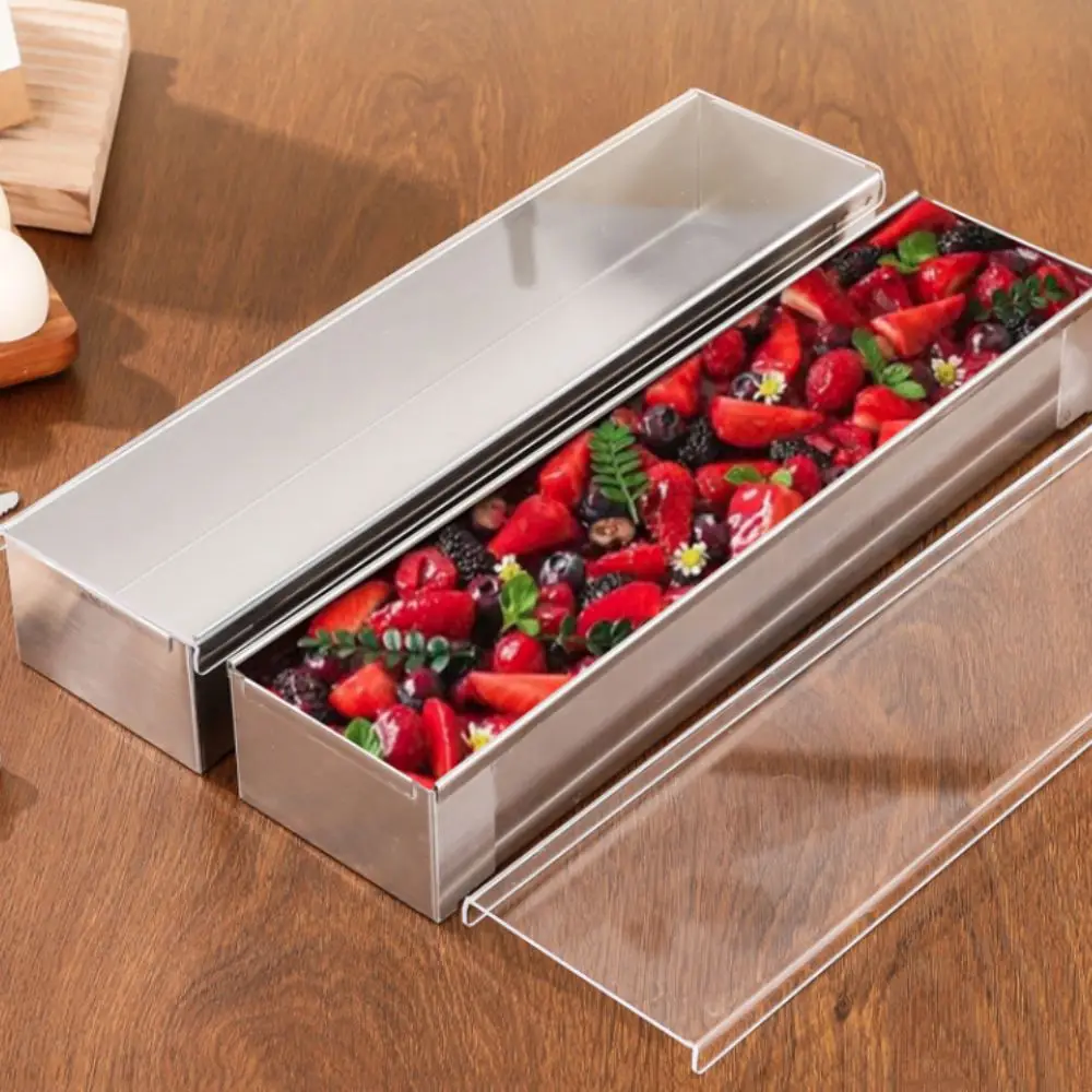 

Multifunctional Removable Design Tiramisu Cake Mold Rectangular Stainless Steel Bread Mold with Lid DIY Mousse Mold Pastry