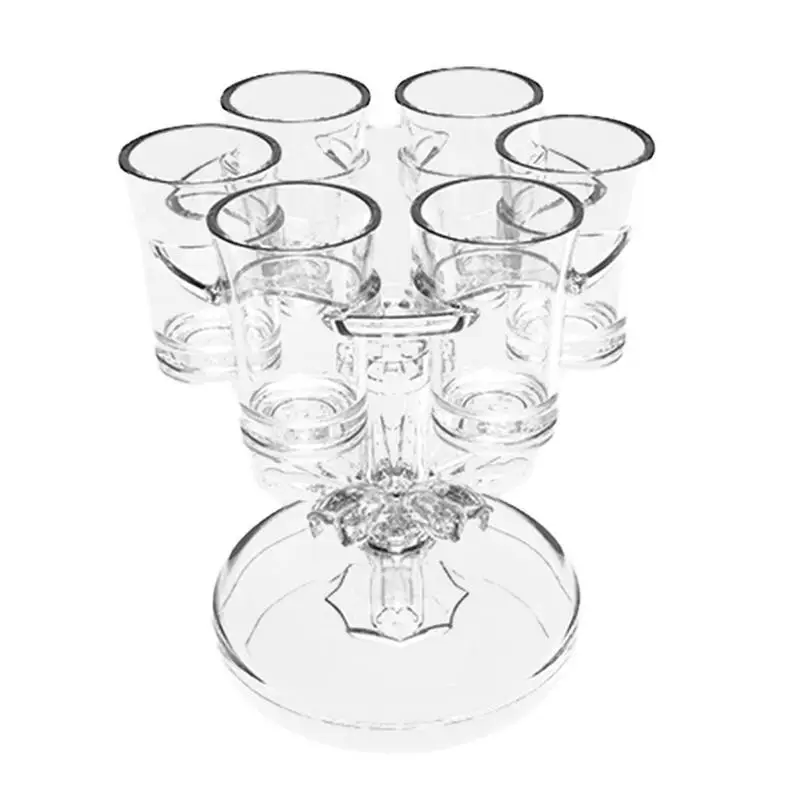 6 Shot Glass Dispenser Wine Whisky Beer Wine Liquor Dispenser Party Games Drinking Tools Glass Dispenser Bar Accessories