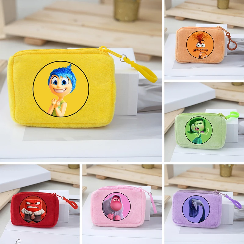 Inside Out 2 Freude Traurigkeit Mädchen Jungen Kinder Münzbörse Niedliche Tragbare Geldbörse Cartoon Anime Kartenaufbewahrungstasche Kindergeschenke