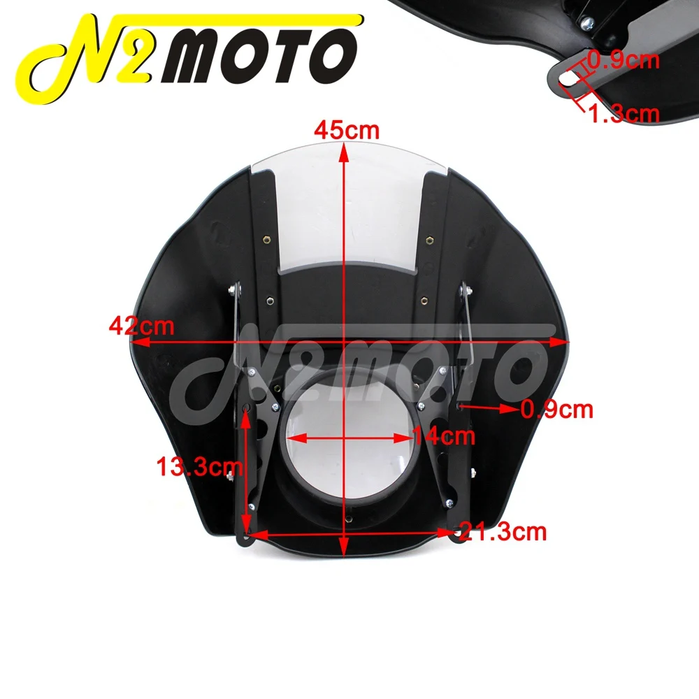 Quarter Fairing Adjustable Clamp Bracket Club Style Headlight Fairing Cowl For Harley Sportster XL 1200 883 Dyna Fat Bob Chopper