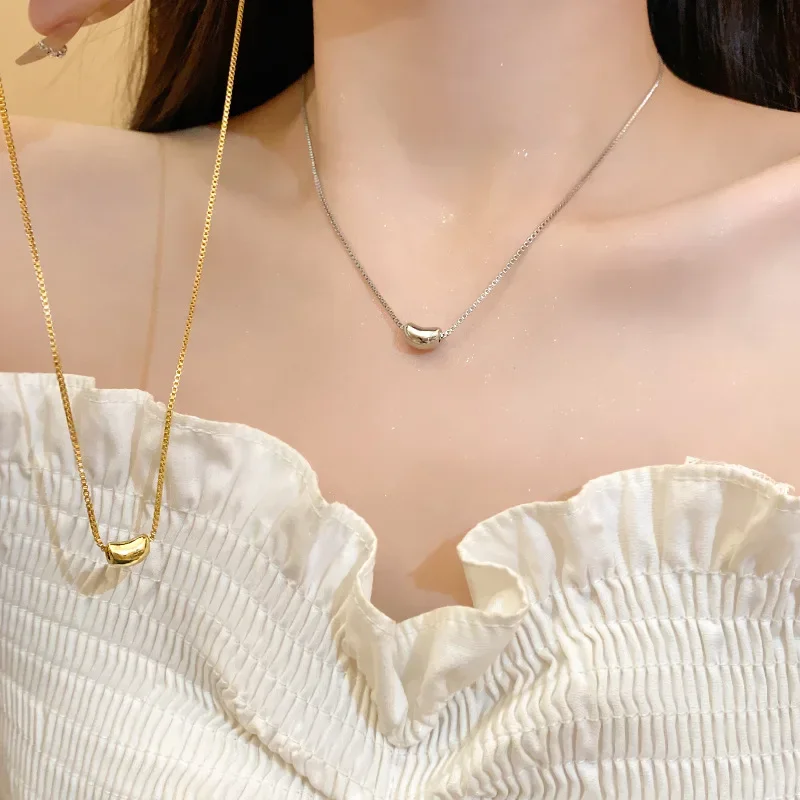 Geometric Trend Pendant Necklaces for Women Small Charm Metal Clavicle Chain Jewelry Friend Party Birthday Choker Gift Hot Sale