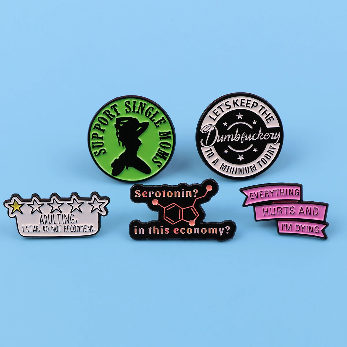 Funny Quotes Enamel Pin Feminism Brooch Pines Lapel Pins Badge on Backpack Clothing Accessories Fashion Jewelry Friends Gifts