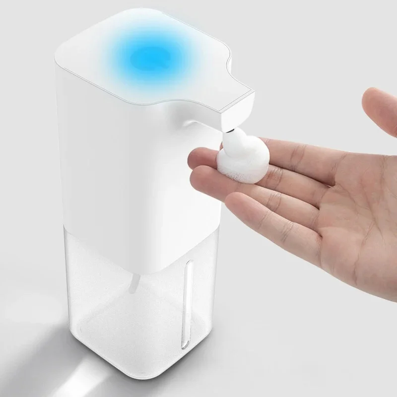 Touchless Indução Soap Dispenser, Carregamento USB, Sensor Infravermelho Inteligente, Espuma Líquida, Lavadora De Mão, Transporte Da Gota