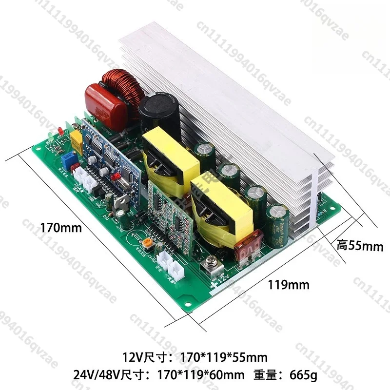 1000W500W Pure Sine Wave Inverter DC12V24V48V To AC220V Circuit Boost Converter Main Board