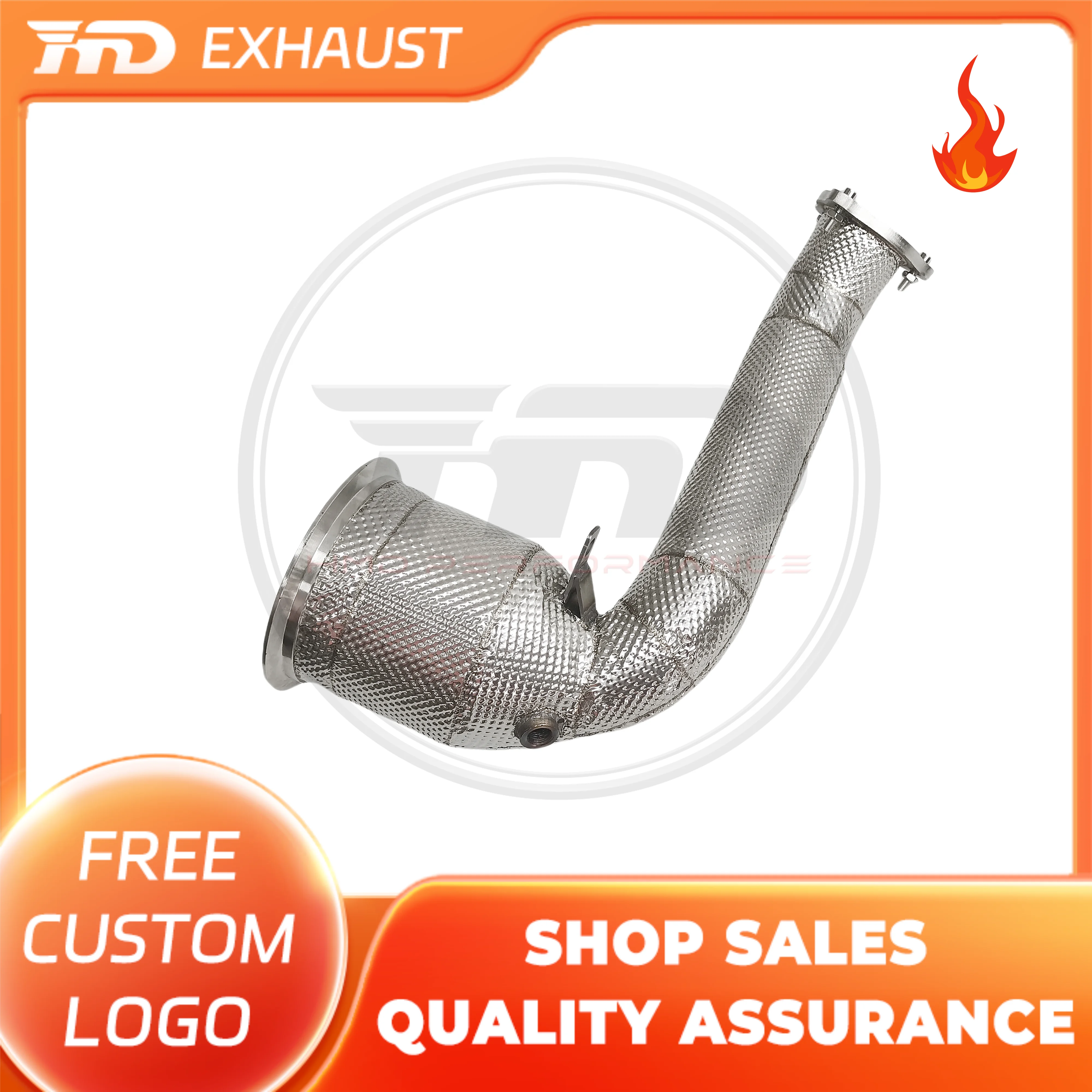 

HMD Hot sale Exhaust System High Flow Performance Downpipe for Porsche Panamera 971 3.0T With Heat Shield Racing Pipe