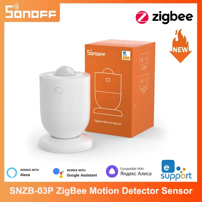 

SONOFF SNZB-03P ZigBee Motion Detector Sensor 110° Smart Home Security Works with ZBBridge-P/ ZB Dongle-P/i Host/ NSPanel Pro