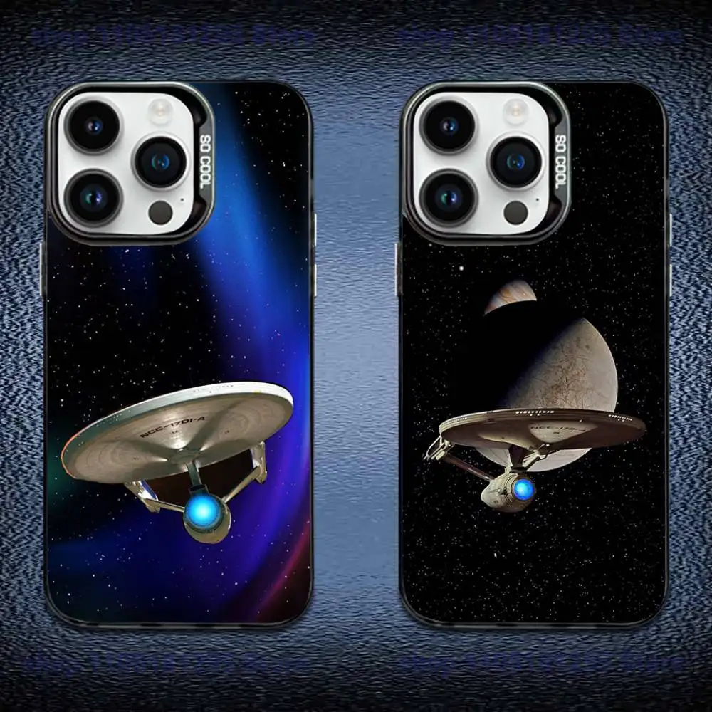 

S-Star T-Trek Phone Case For iPhone 17,16,15,14,13,12,11,X,Mini,Pro,E,MAX Black Candy Matte Shockproof Cover