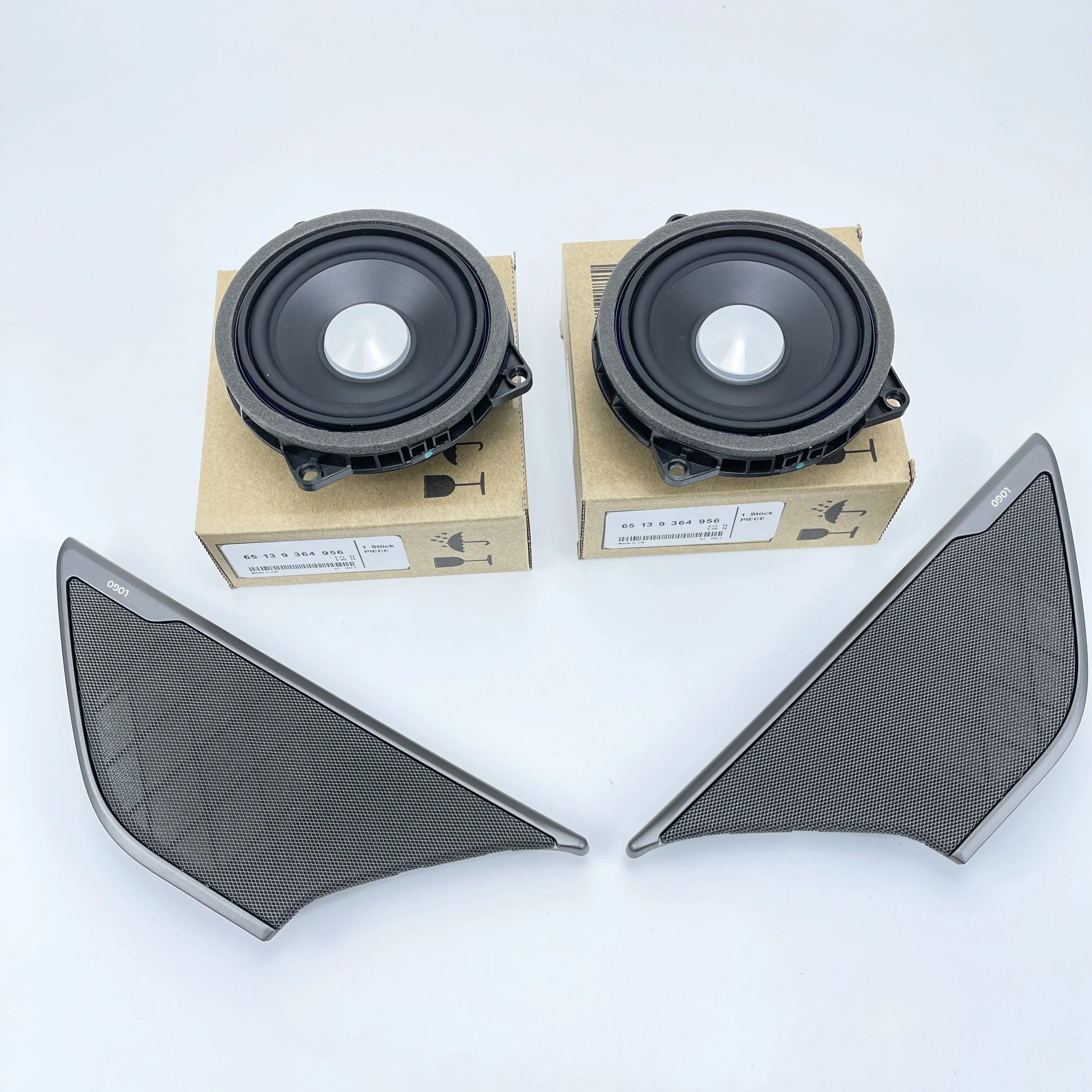 Upgraded Midrange Speaker Covers for BMW 5 Series G30, Front Door Audio Panel Trim, Premium Aluminum Speaker Grille Replacement