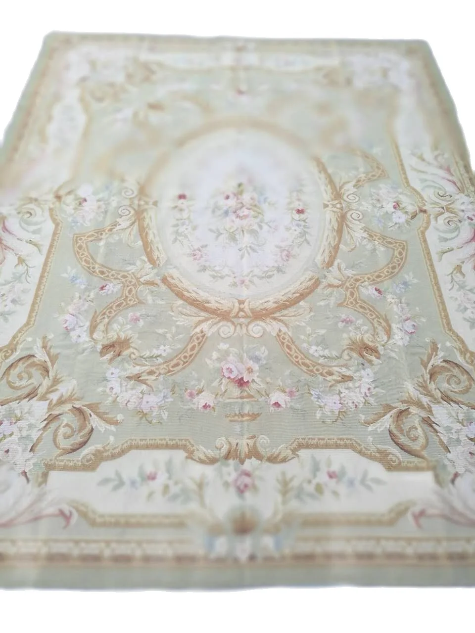 

Free shipping 7.95'x10.25' Chinese Aubusson rugs hand weave woole area rugs for home decoration