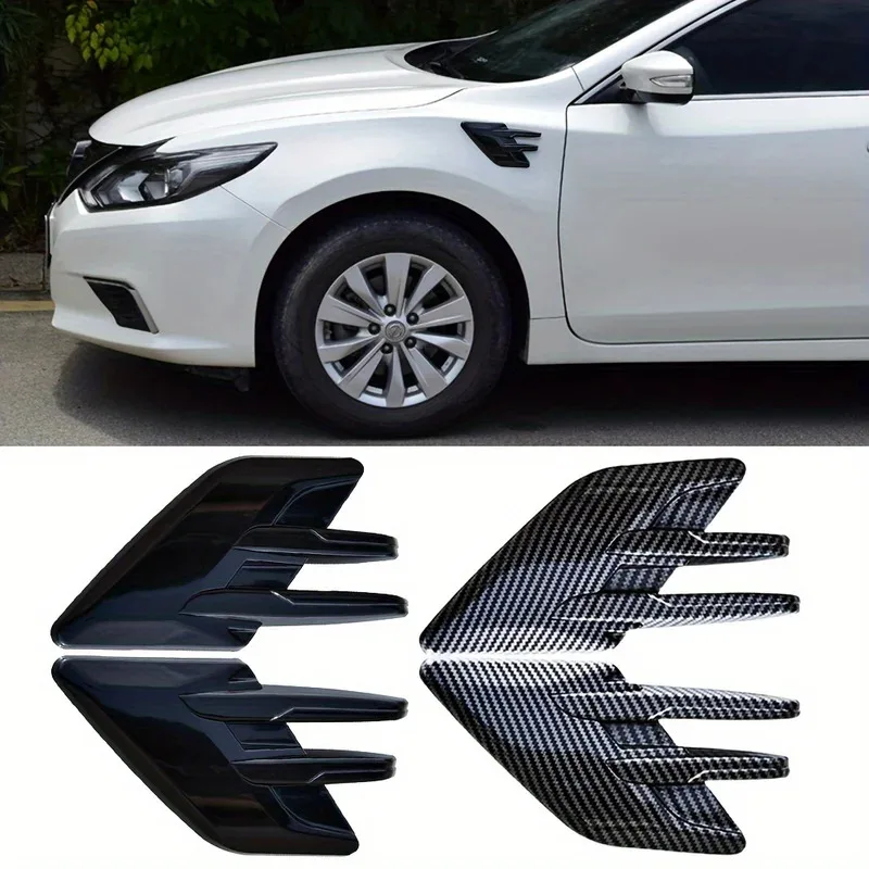 

2pcs side mudguard decorative cover car side air intake cover vent decoration engine hood personalized Car Universal