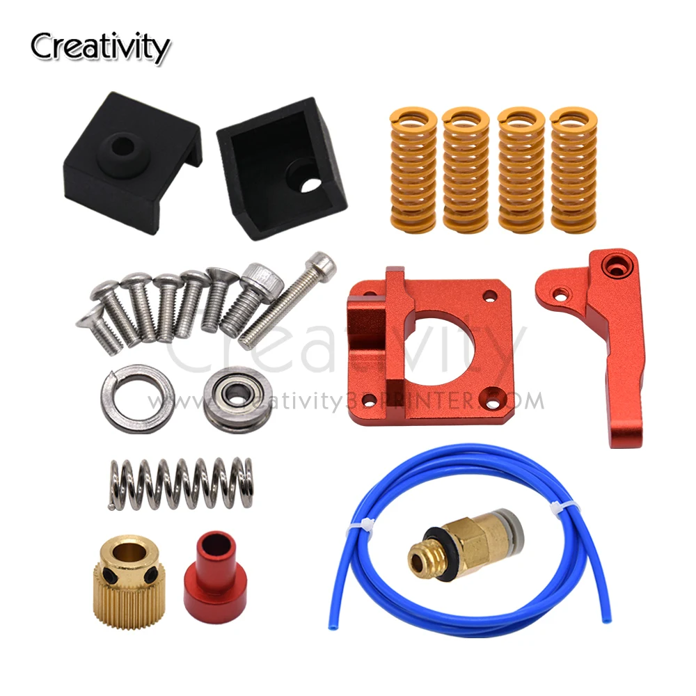 3D Printer Upgraded Long-Distance Remote Metal Ender 3 CR10 Extruder+Leveling Spring+PETG Tube+MK8 Silicone Sleeve Cover J-head