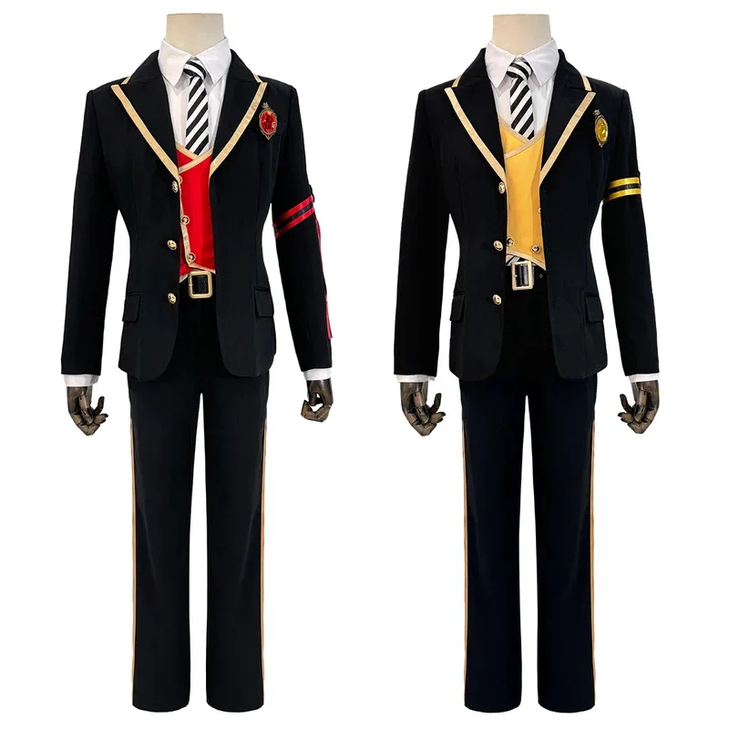 

FC6HOLOUN Twisted Game Heartslabyul Savanaclaw Cosplay Costume School Uniform Suit Vest Shirt Halloween Christmas Gift@FC8！
