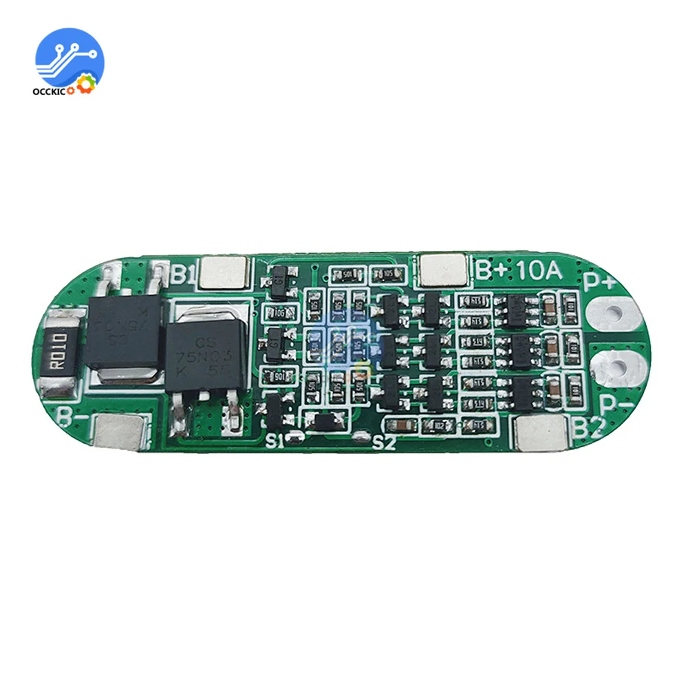 BMS 3S 10A 12V ładowarka akumulatorów litowych płyta ochronna do 18650 Li-ion akumulator do ładowania 11.1V-12.6V ze zrównoważonym