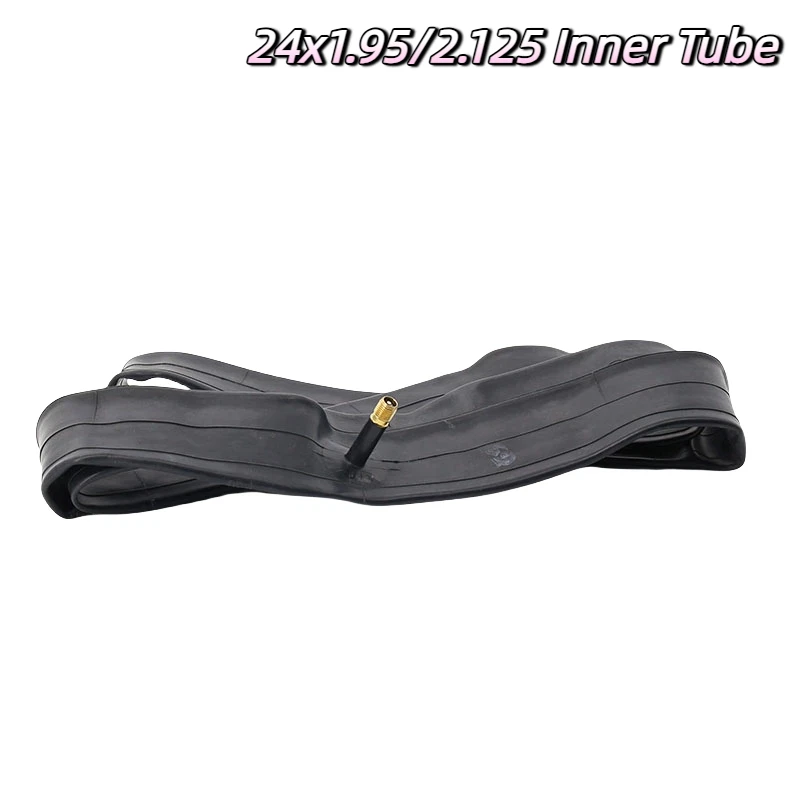 

24 Inch 24x1.95/2.125 Bike Inner Tube Premium Butyl Rubber Anti-Aging Wear Resistant Straight Valve Inner Tube Suitable for Mountain Bike Folding Bike Urban Commuter Bicycle