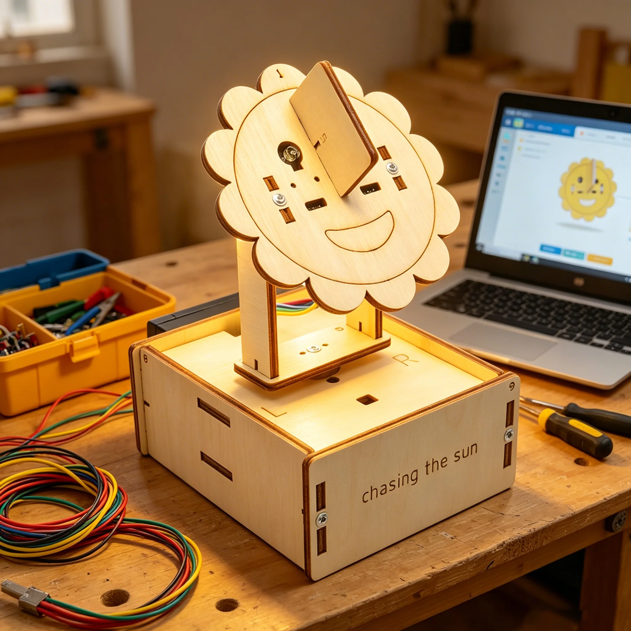 steam-diy-光追跡センサー材料パック、子供向け手作り技術製作、科学実験＆プログラミング学習キット