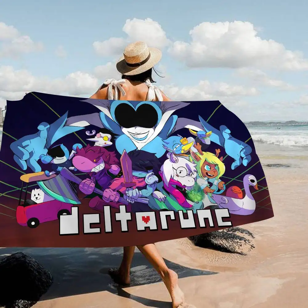 Game Deltarunes Bath Towel Microfiber Soft Water Absorbing Breathable For Girl Kids Decorative Cartoon Beach Towel