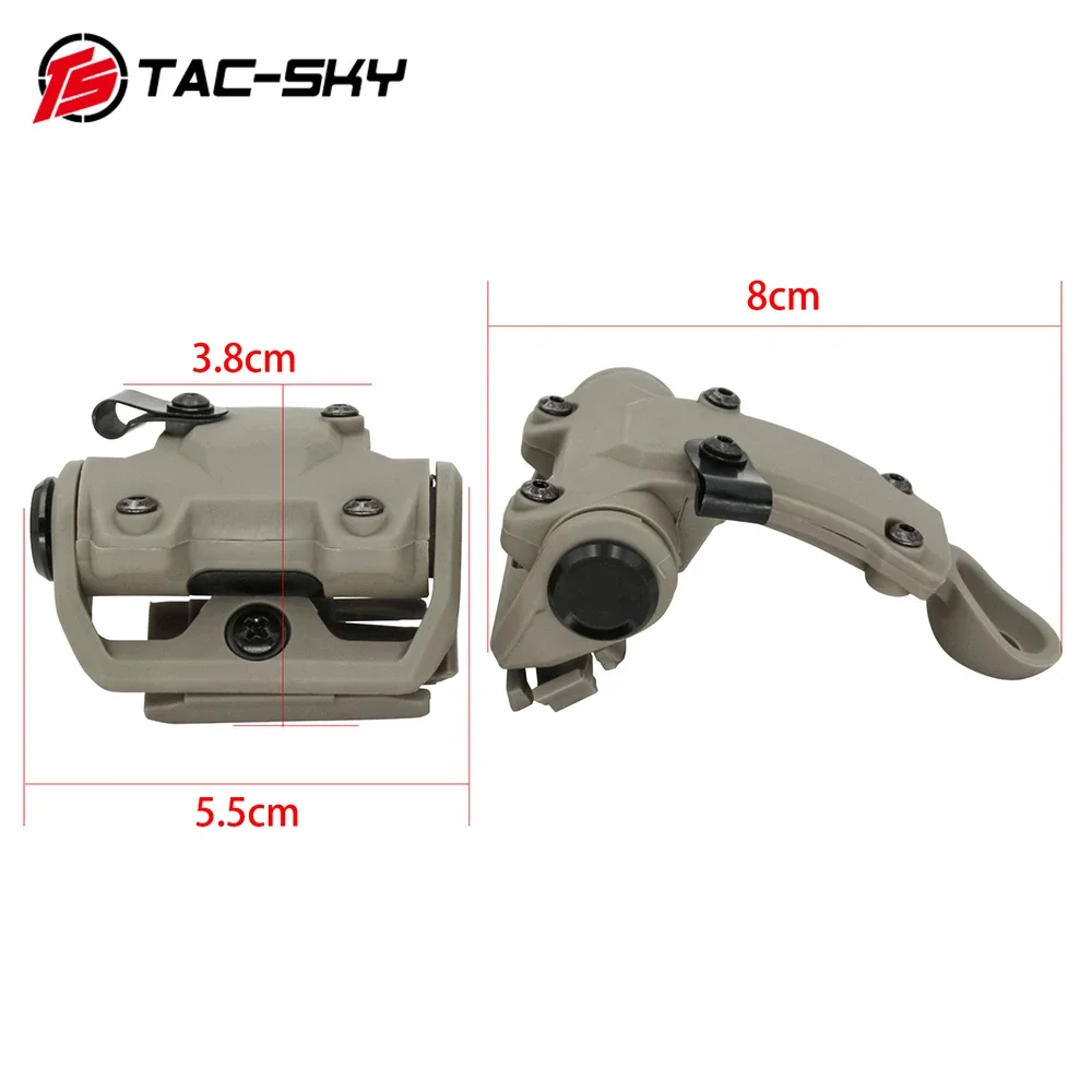 TAC-SKY Tactical Airsoft Sports Helmet Adapter ARC Rail Mount Accessory Compatible With RAC Headsets And Helmets With ARC Rails