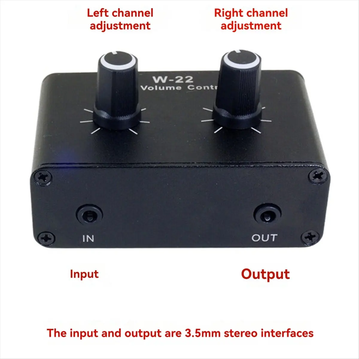 AT42 W-22 Passive Stereo Volume Audio Adjustment Controller Left and Right Channel Adjustment