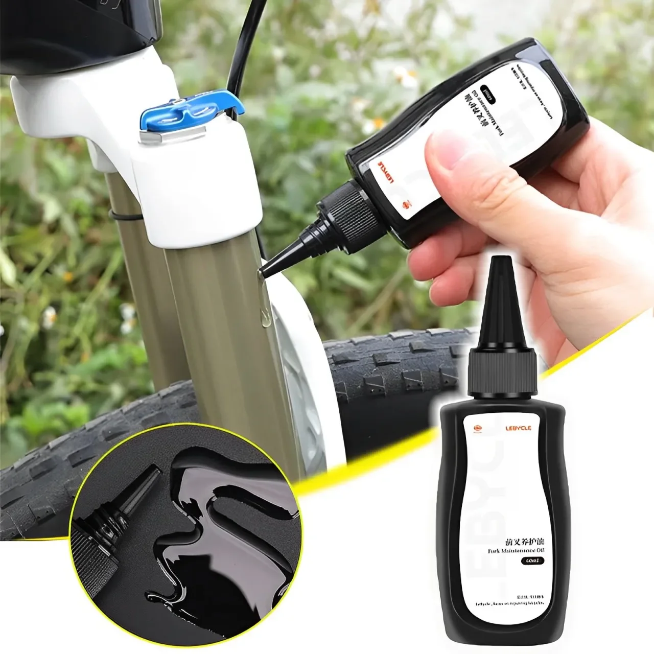 

60 мл 1 шт., масло для амортизатора вилки горного велосипеда, долговечное масло для обслуживания переднего и заднего амортизатора, устойчивое к коррозии